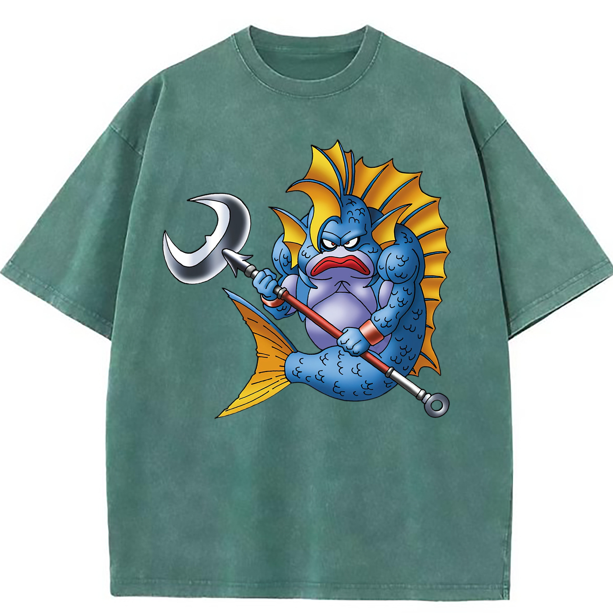 （画像用） ドラゴンクエスト Doragon Kuesuto Dragon Quest 綿100% ヴィンテージ風 半袖Tシャツ（フロントプリント）